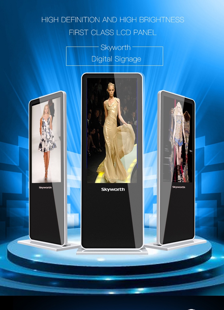 55-Inch Floor-Standing Digital Signage Display