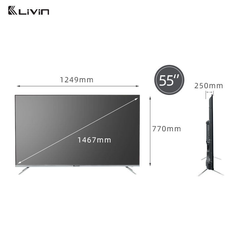 55-Inch Frameless 4K Smart LED Television with Voice Control