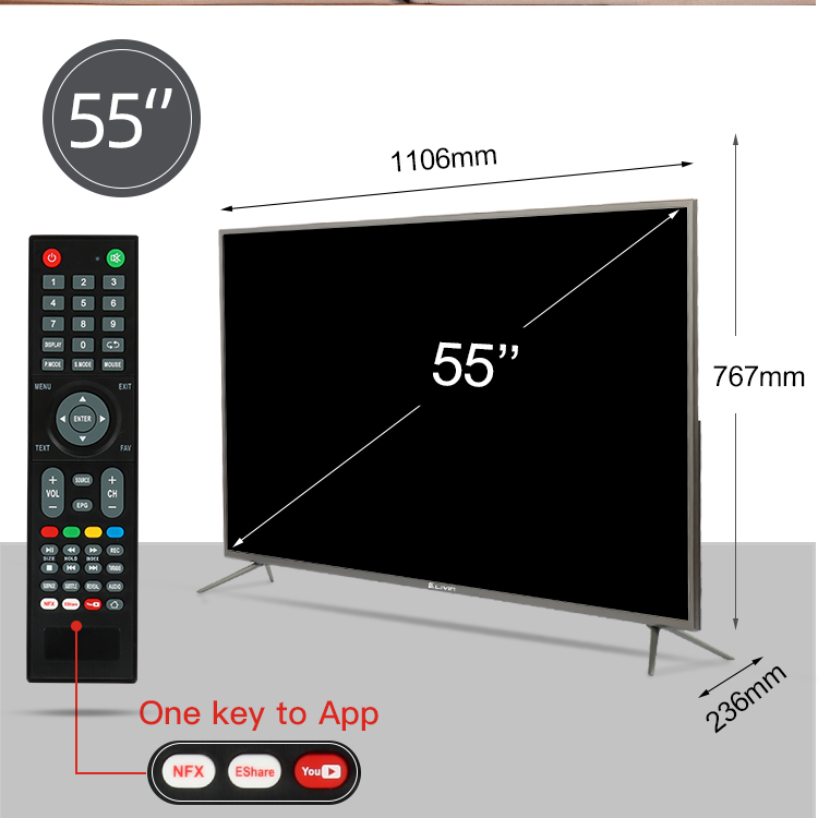 TV Dimensions and Remote Control