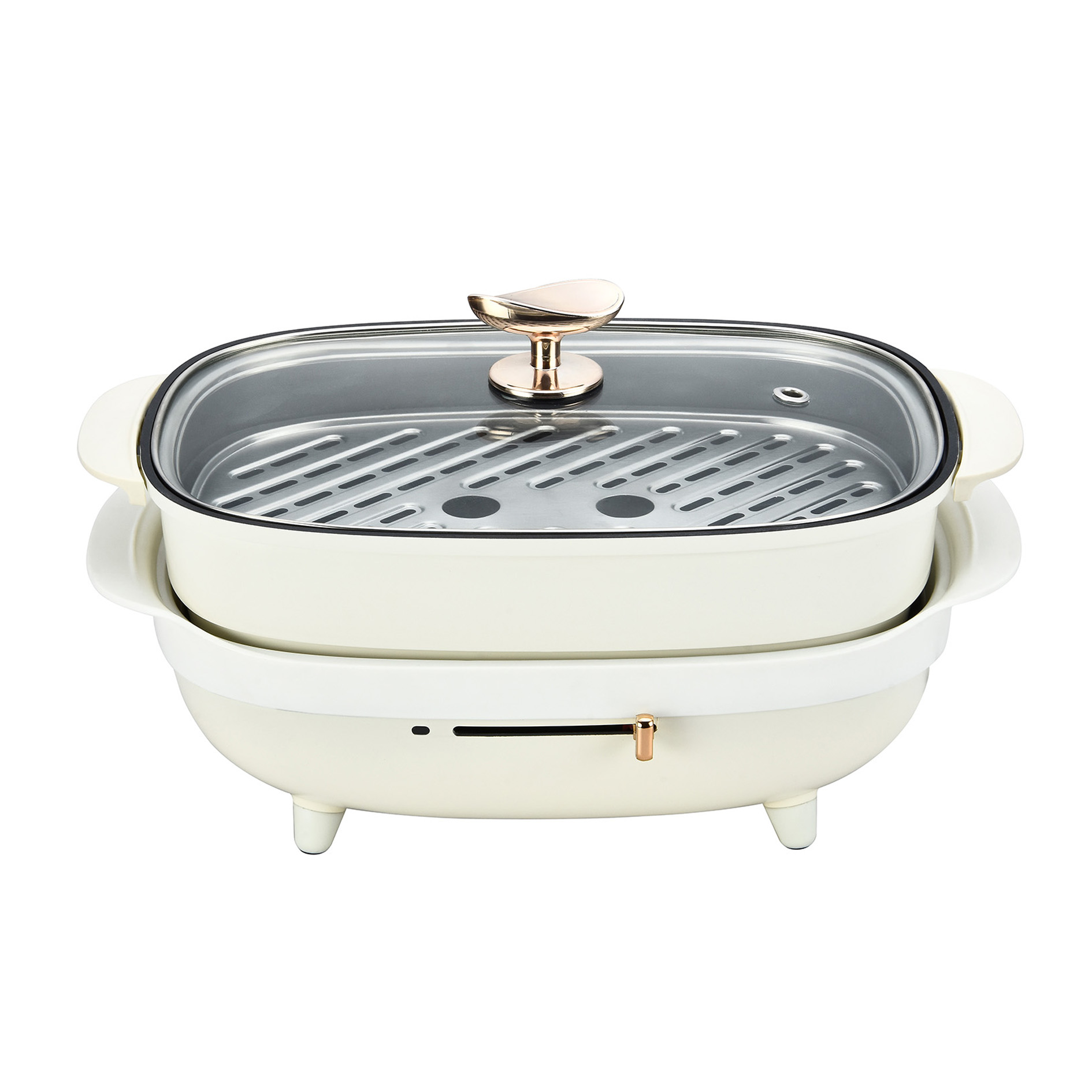 5.5L New Design Multi-functional Electric Skillet with Grill Plate Takoyaki Plate Skillet - Image 2