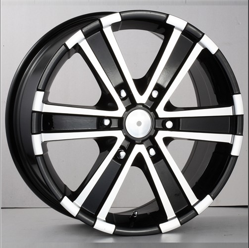 Multi-Spoke Alloy Wheel with Black and White Finish