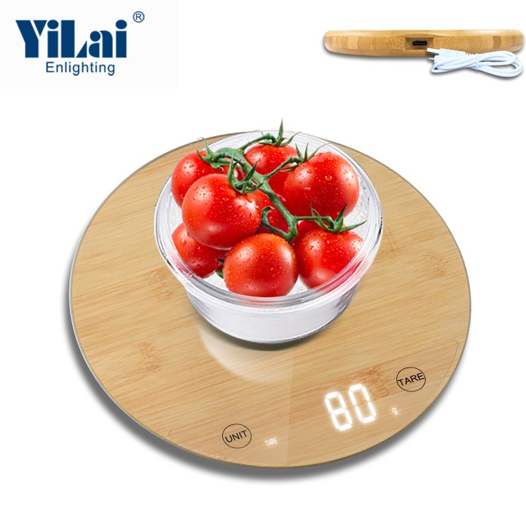 5kg capacity digital 100% bamboo kitchen scale electronic food kitchen scale - Image 3
