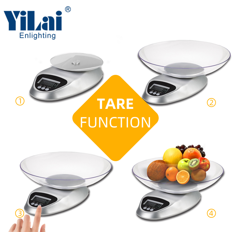 5kg Digital Kitchen Scale with Bowl