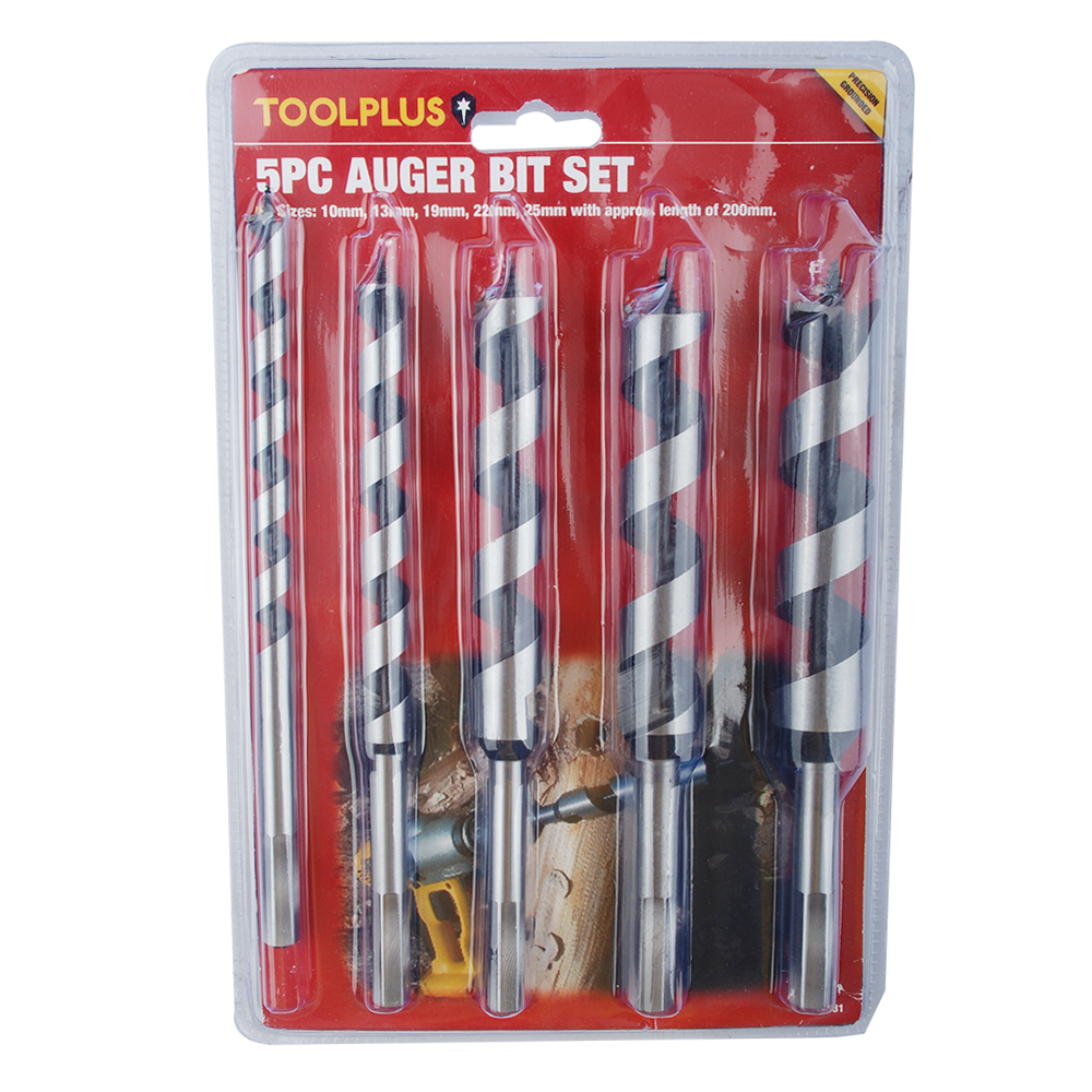 Wood Auger Bit Set, 5 Pieces