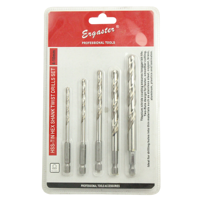 5pcs Hex shank fully ground twist drill bits set - Image 2
