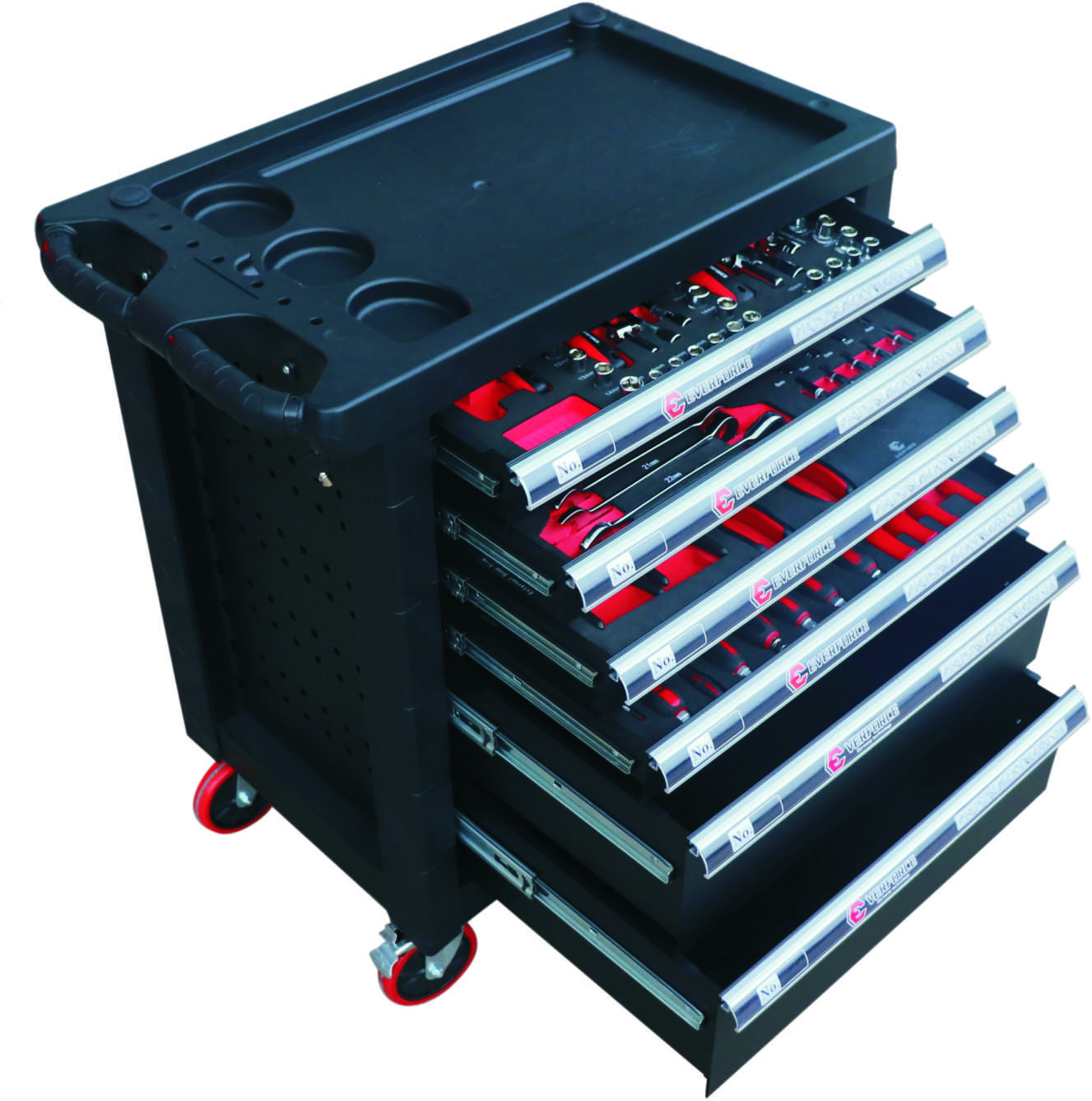 6 DRAWER TOOL CABINET WITH 156PCS TOOL SET HIGH QUALITY TOOL TROLLEY TOOL SET - Image 2