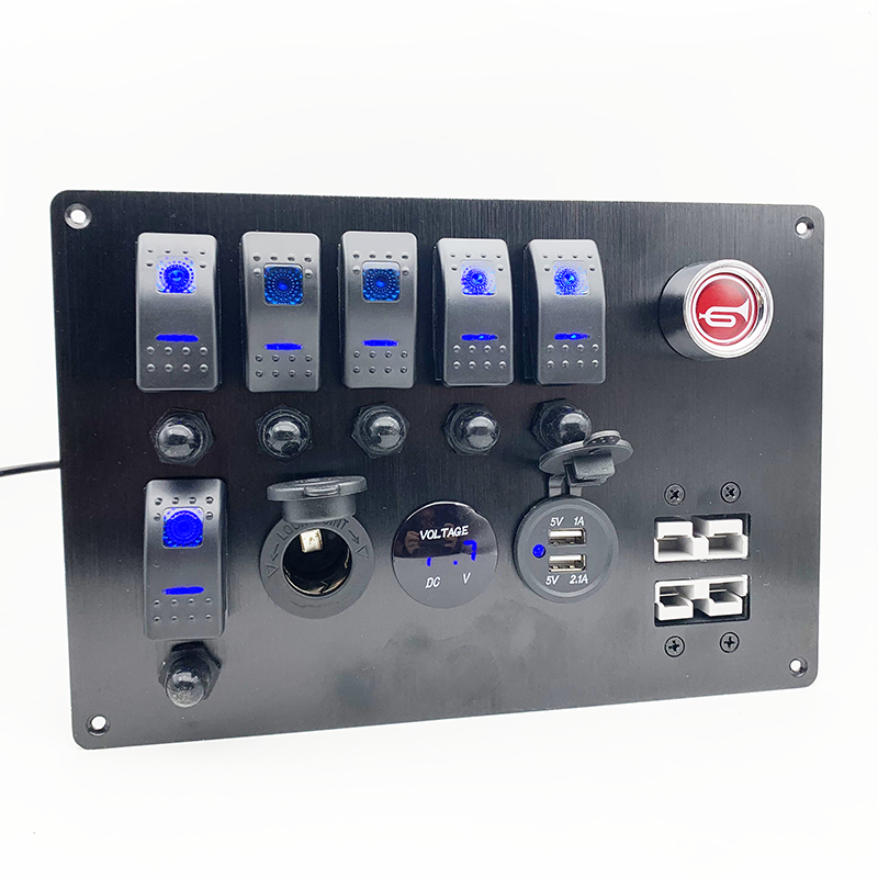 Digital Voltmeter and USB Charger Detail