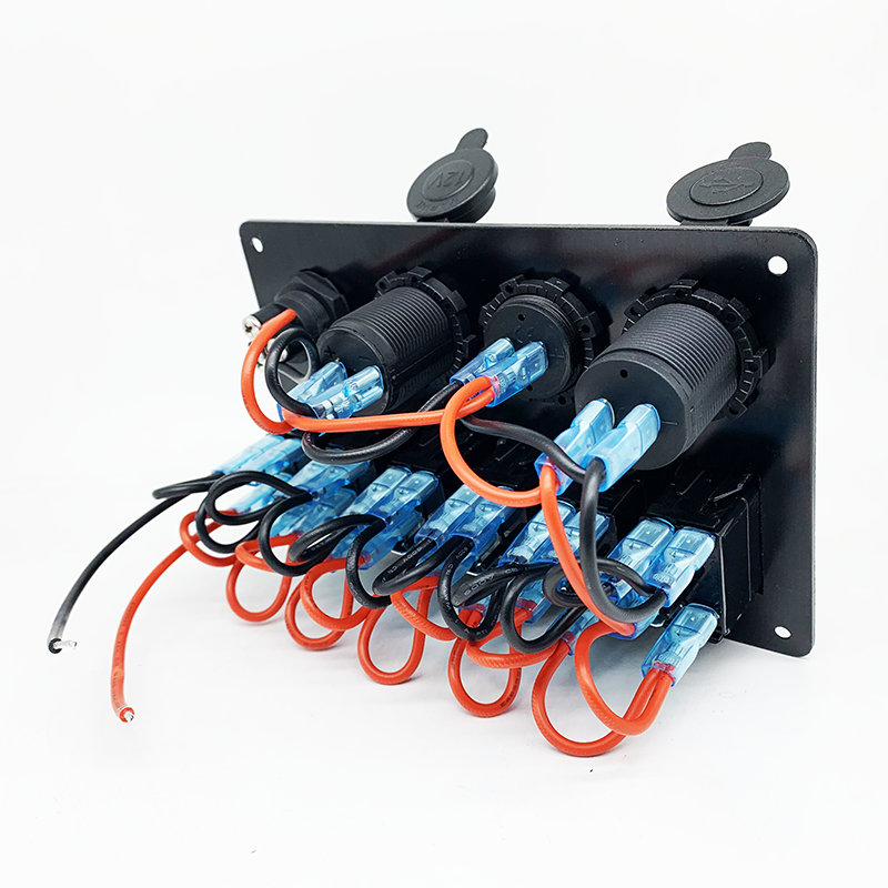 Switch panel installed in a marine environment