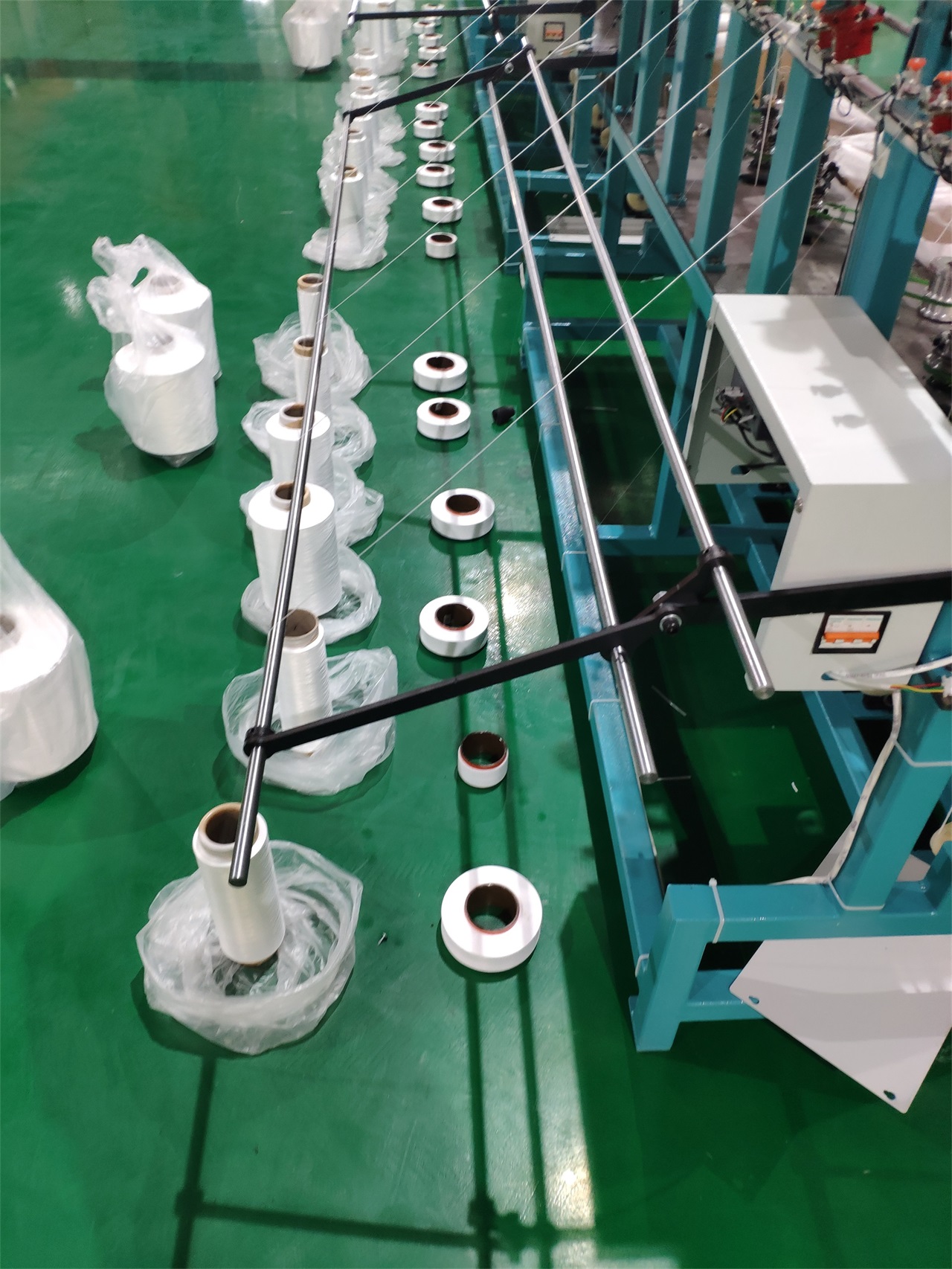 6 heads 6 needles elastic round mask cord earloop cord knitting machine - Image 2