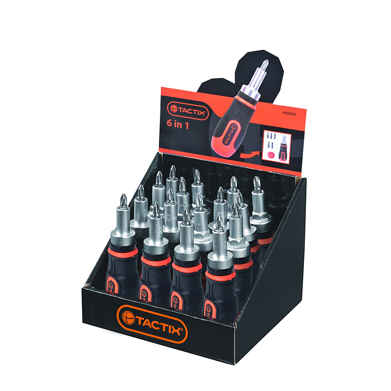 Stubby Ratchet Screwdriver with Interchangeable Bits