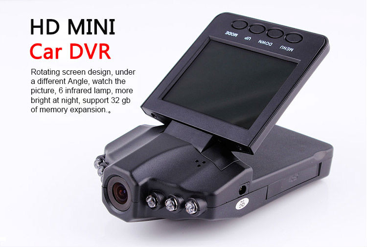 Car DVR with 6 infrared lamps for night vision