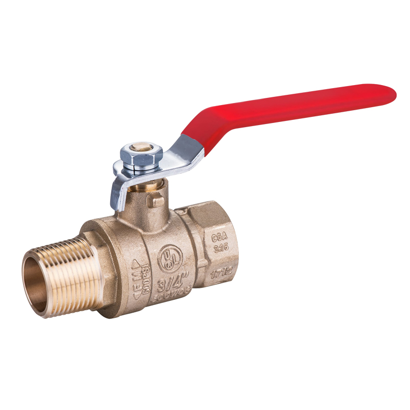 600 WOG Full Port Brass or Low-Lead MxF Brass Ball Valve with lever handle - Image 2