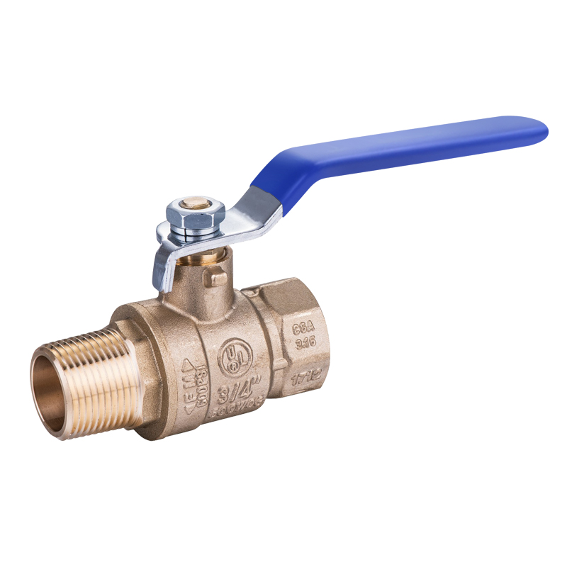 Full port brass ball valve with lever handle