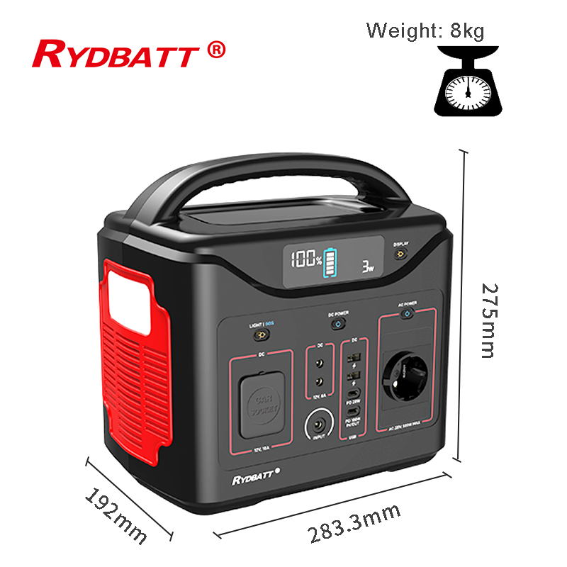 600Wh Portable Power Station LiFePO4 Battery Backup 220V 500W Pure Sine Wave AC Outlets - Image 3