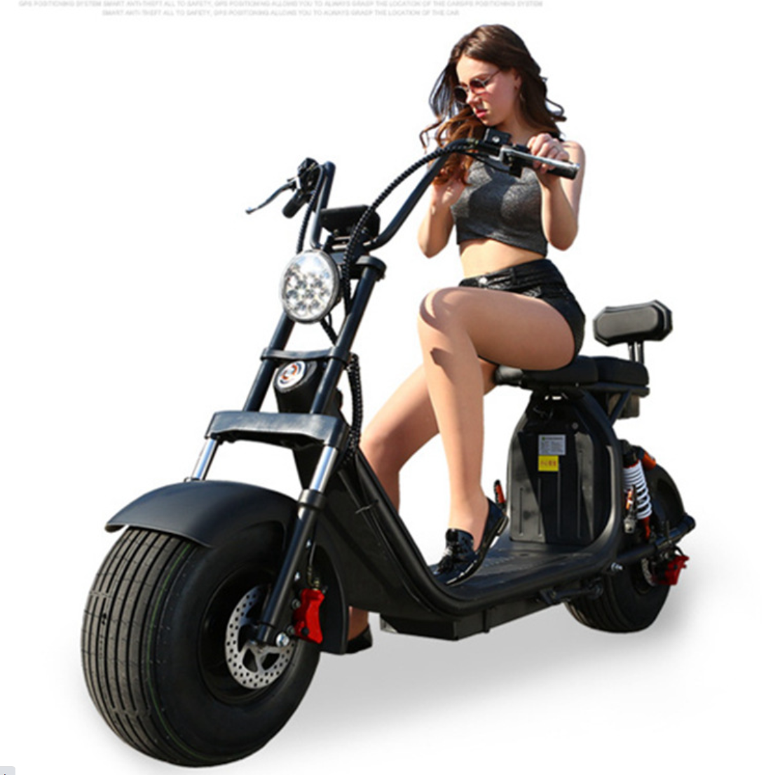 60V 12AH Fat Tire Electric Scooter with 18-inch Wheels