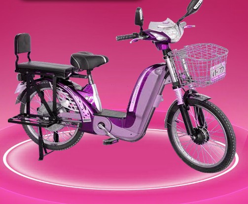 60V Electric Commuter Bike with Basket and Rear Rack