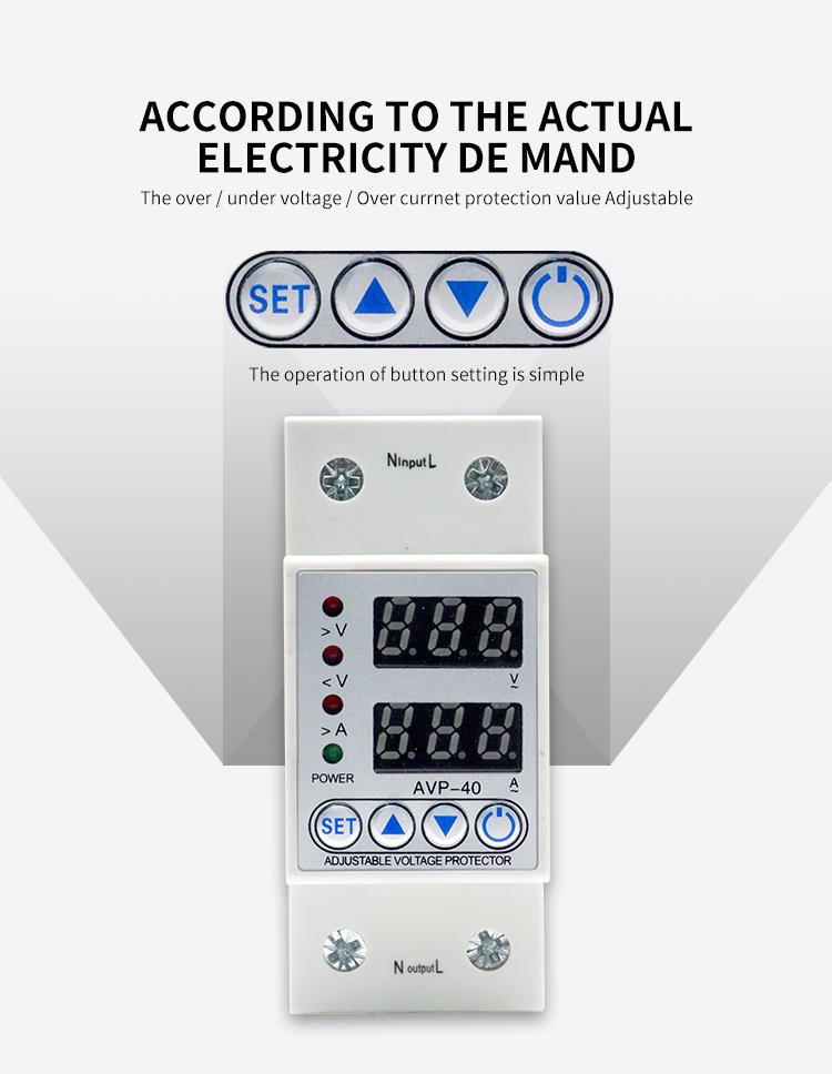 Front view of Adjustable Voltage Protector AVP-40