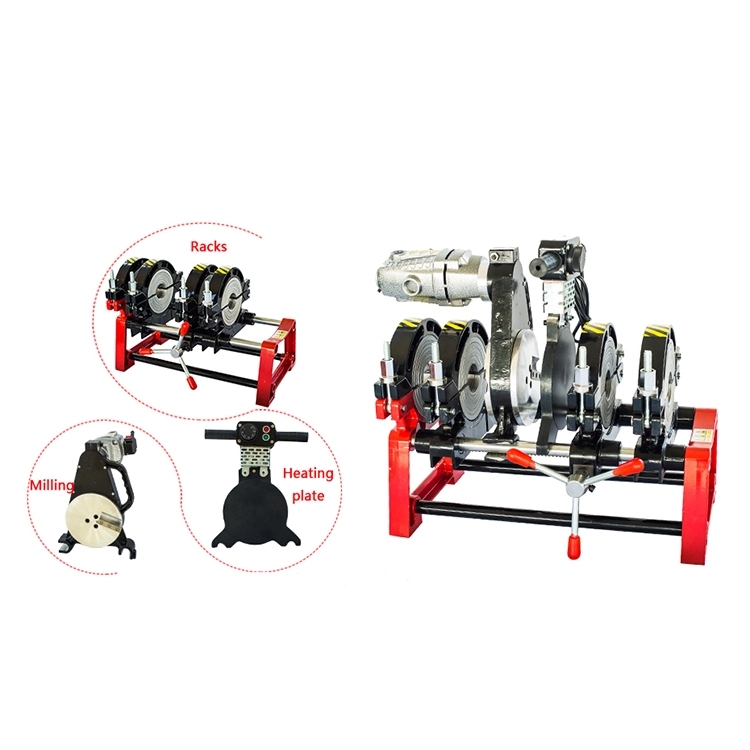 Manual butt fusion welding machine with 4-clamp system