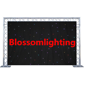 RGB Tricolor LED Star Curtain, 6 x 4 m