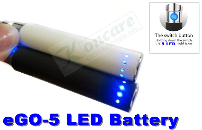 EGO-5 LED E-Cigarette Battery with Variable Voltage