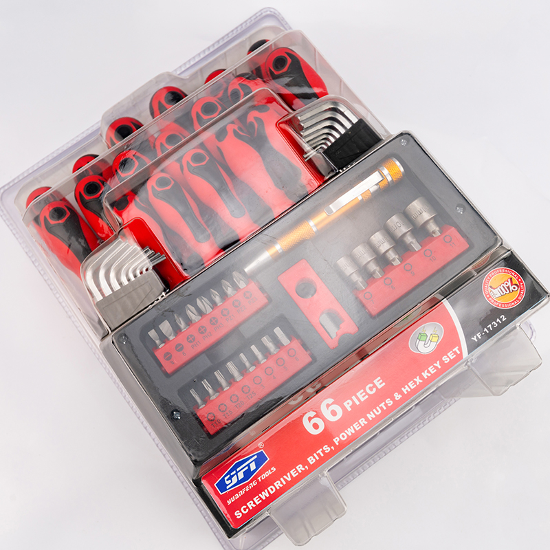 66-Piece Screwdriver, Bit, and Hex Key Set
