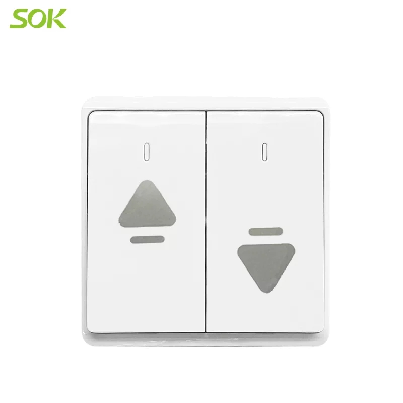 6A 250V Curtain Switch – White - Image 2