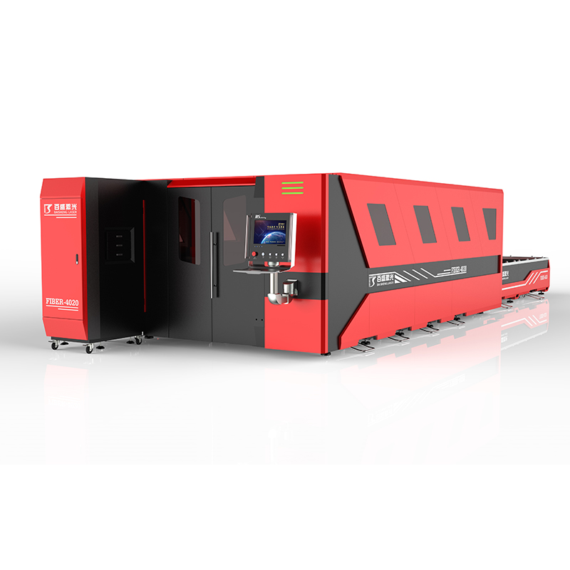 6KW 8KW 12kw high power laser machine with shuttle table and enclosed cover - Image 3