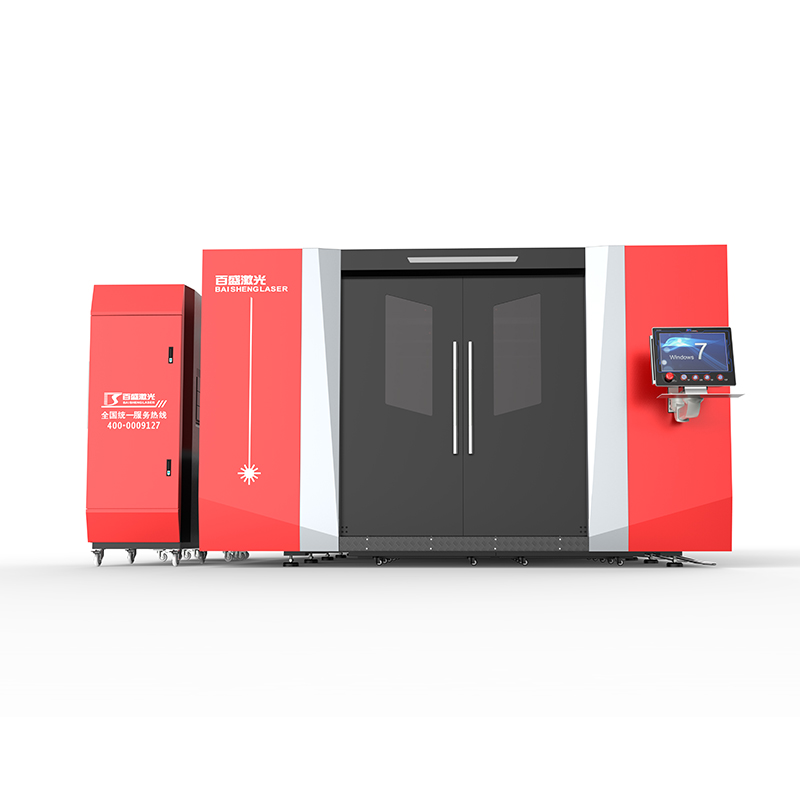 6KW 8KW high power fiber laser machine with shuttle table and enclosed cover - Image 2