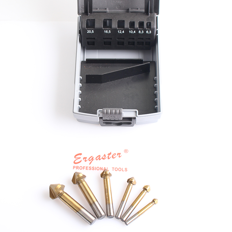 DIN335C HSS Countersink Set with 6 Pieces