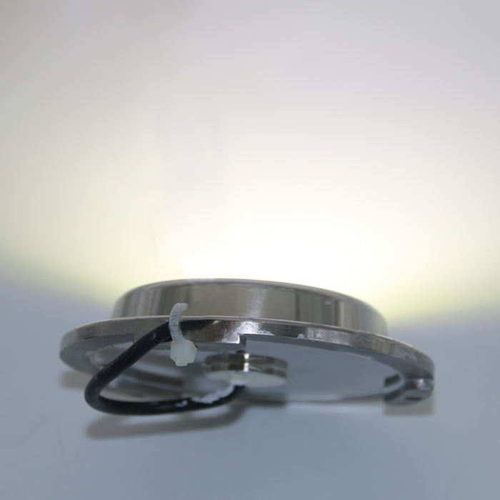 Underwater LED light illuminated in blue