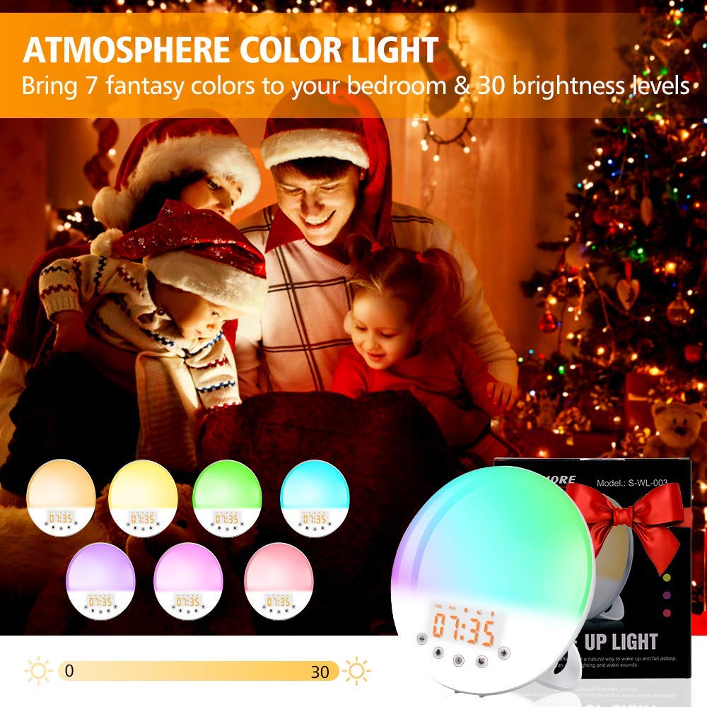 Sunrise Simulation Alarm Clock with 7 Colors