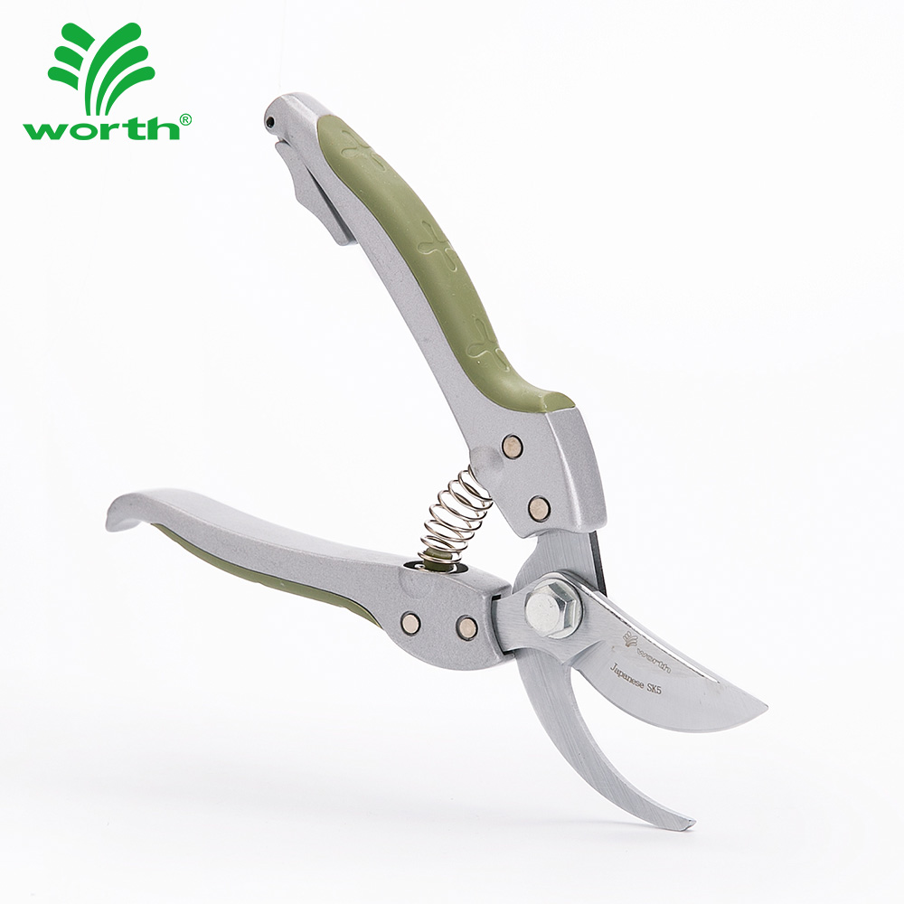 7" Deluxe Bypass Pruner SK5 Blade & Aluminum Handle W/TPR Grip Garden Scissor - Image 2