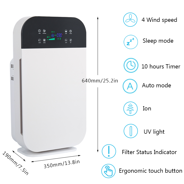 Product dimensions and interface overview