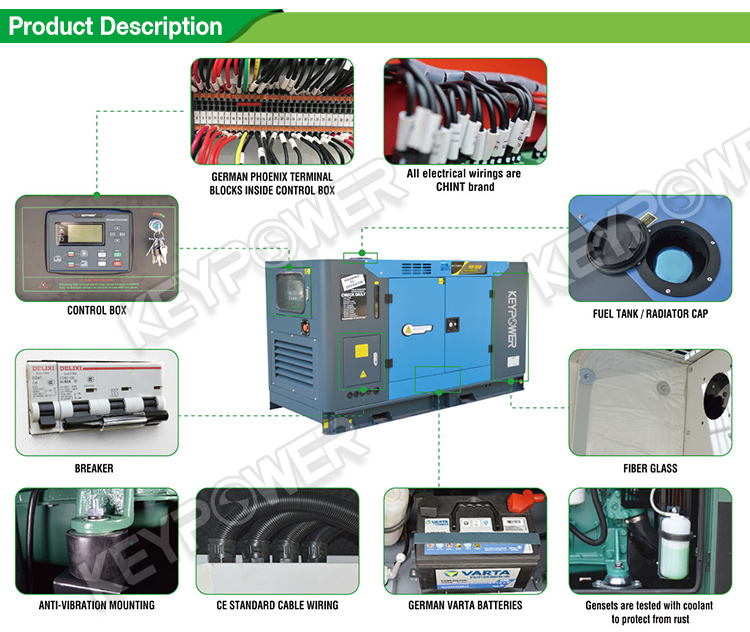 Internal components of the diesel generator