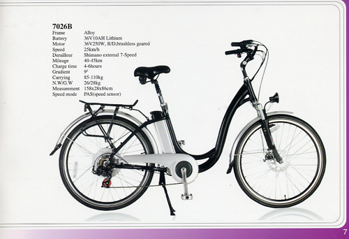 Electric Bicycle with 36V Lithium Battery
