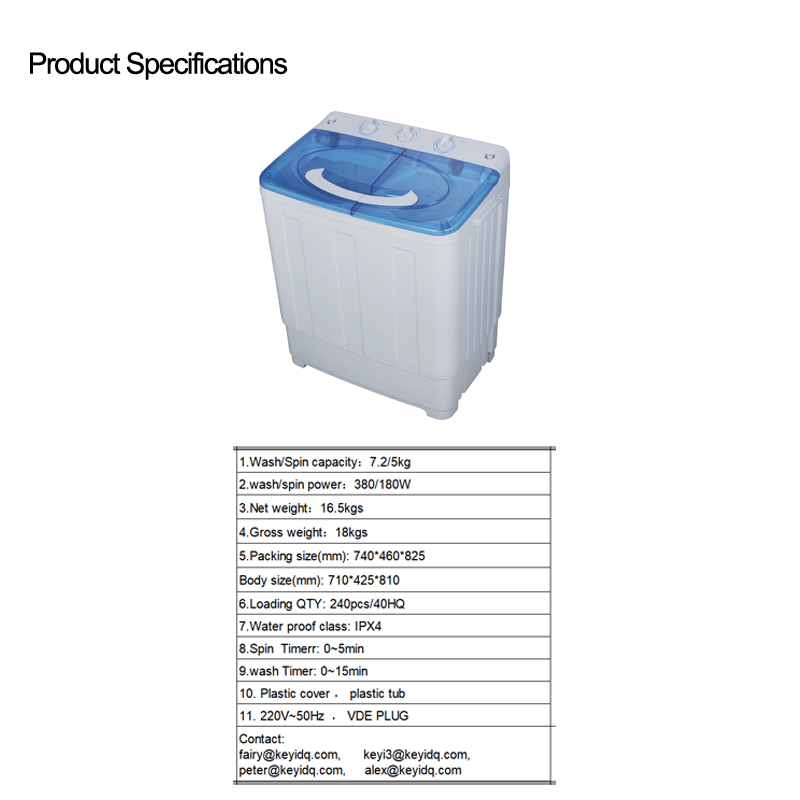 7.2 KG Twin Tub Washing Machine