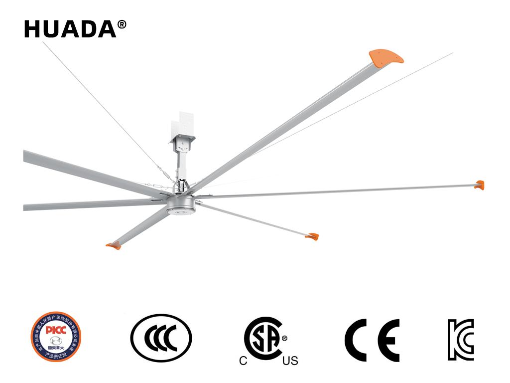 7.3m High Volume Low Speed Ceiling Fan for Large Plant Air Ventilation - Image 2