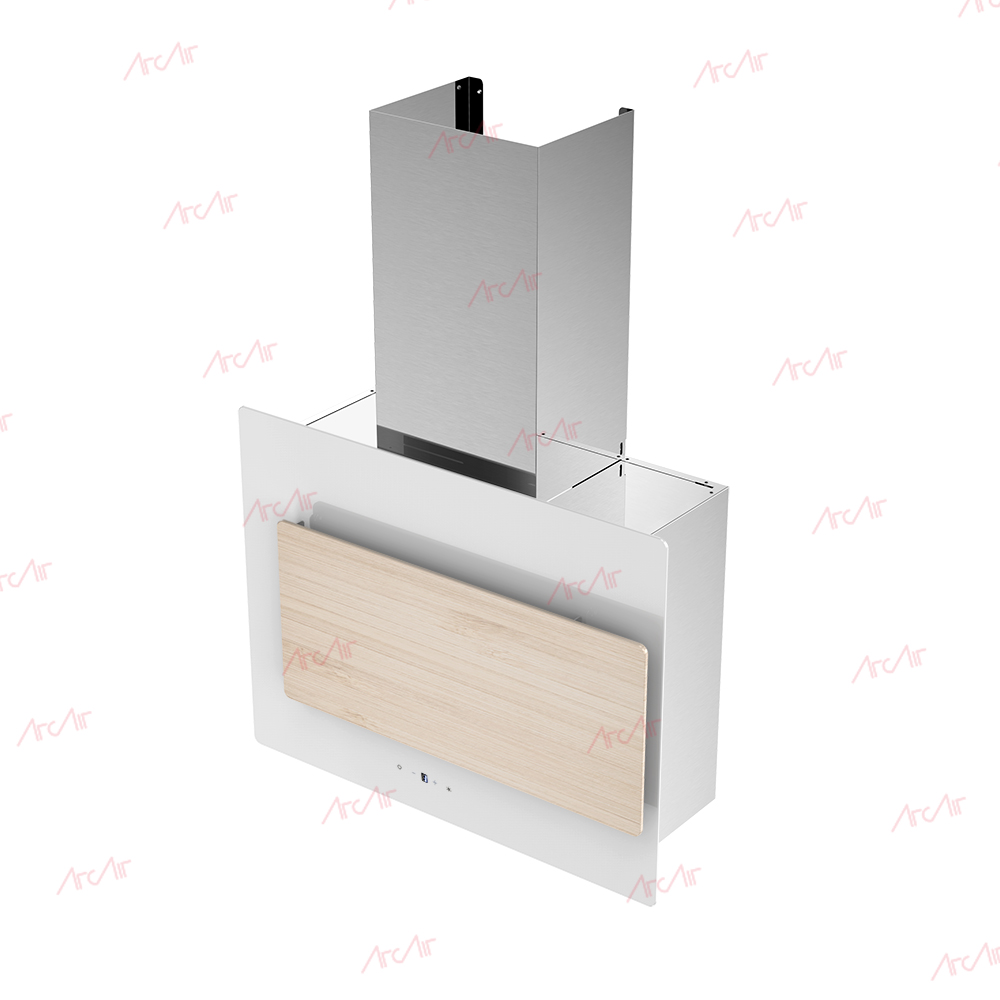 Wall-Mounted Kitchen Ventilation Hood with LED Lighting