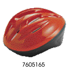 Red Cycling Helmet with Ventilation
