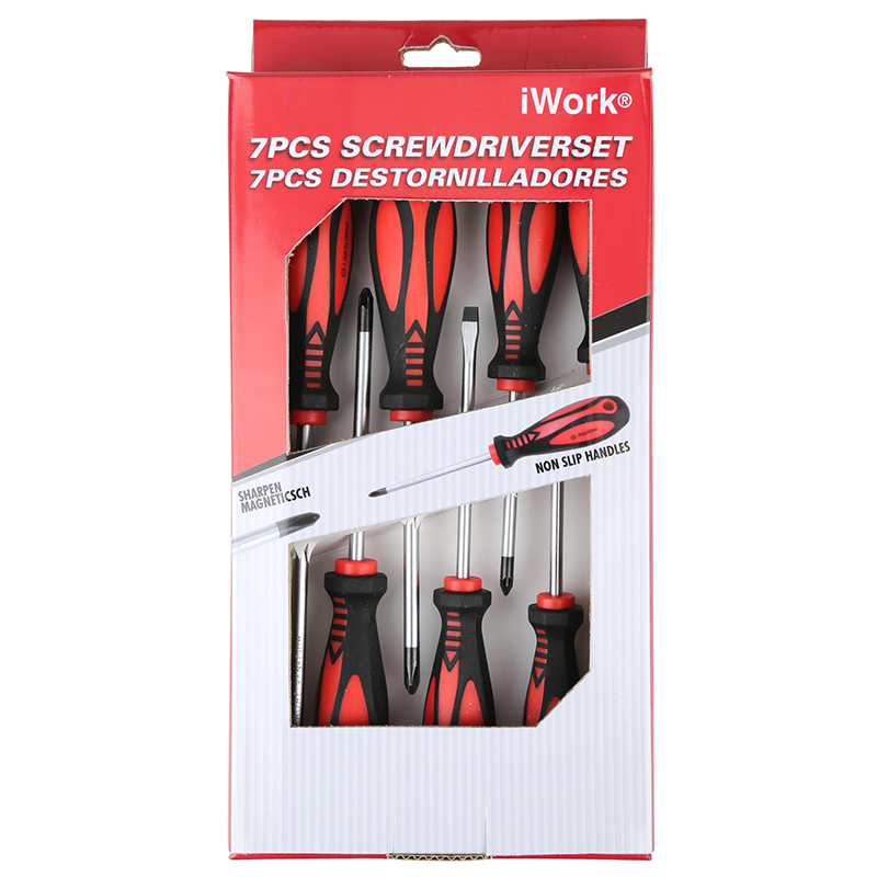 7-Piece Screwdriver Set with Phillips and Slotted Tips