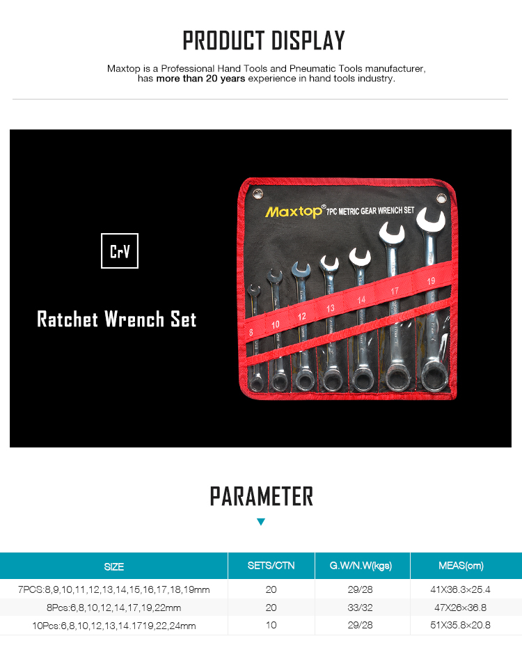 7pcs ratchet wrench set - Image 2