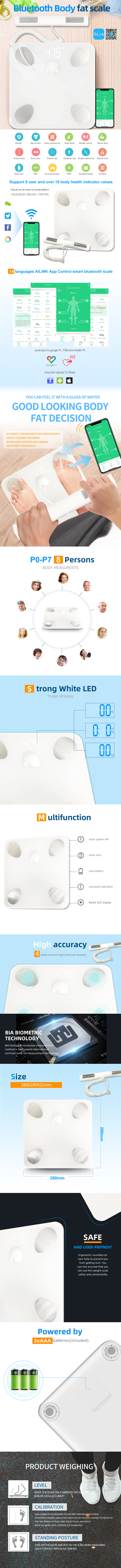 Bluetooth Body Fat Scale Features Overview