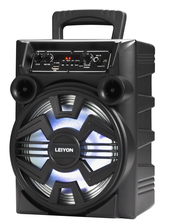8-Inch Portable Bluetooth Speaker with LED Lighting
