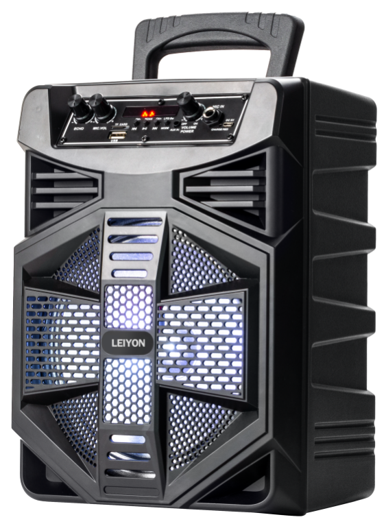 8-Inch Portable Bluetooth Speaker System with Microphone Input
