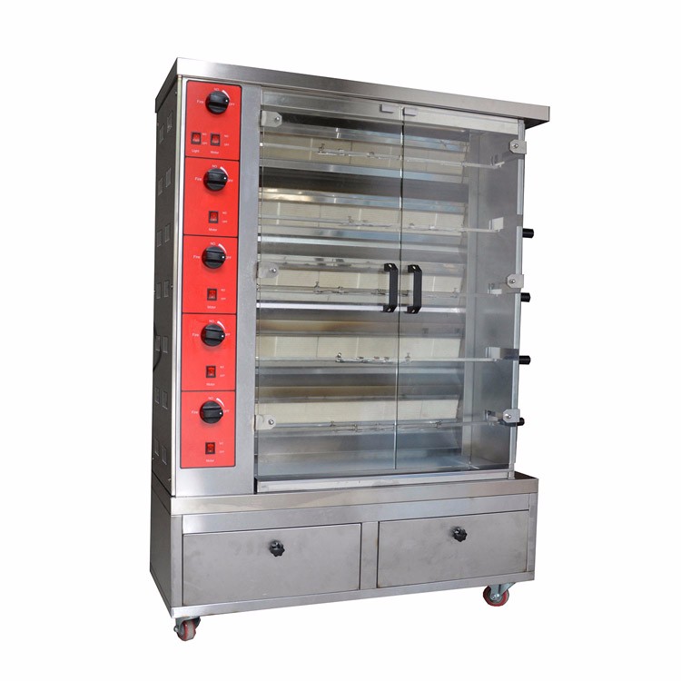 Close-up of rotisserie control panel