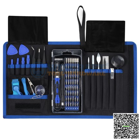 80 in 1 Professional Computer Repair Tool Kit Precision Laptop Screwdriver Set Anti-Static Wrist Repair Tool - Image 3