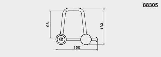 Bicycle Frame U-Lock with Keys