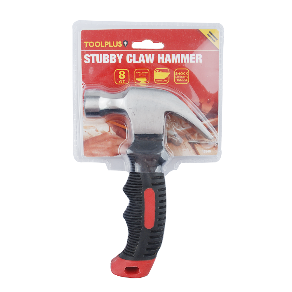 8 oz Stubby Claw Hammer with Fiberglass Handle