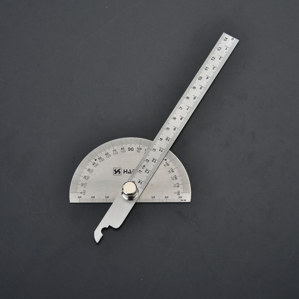 Bevel Protractor - 90x150mm Stainless Steel Angle Finder