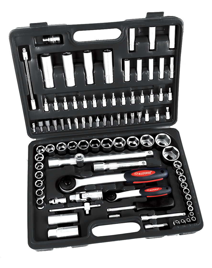 94 pcs 1/4" 1/2" Dr. Socket Wrench Set - Image 2